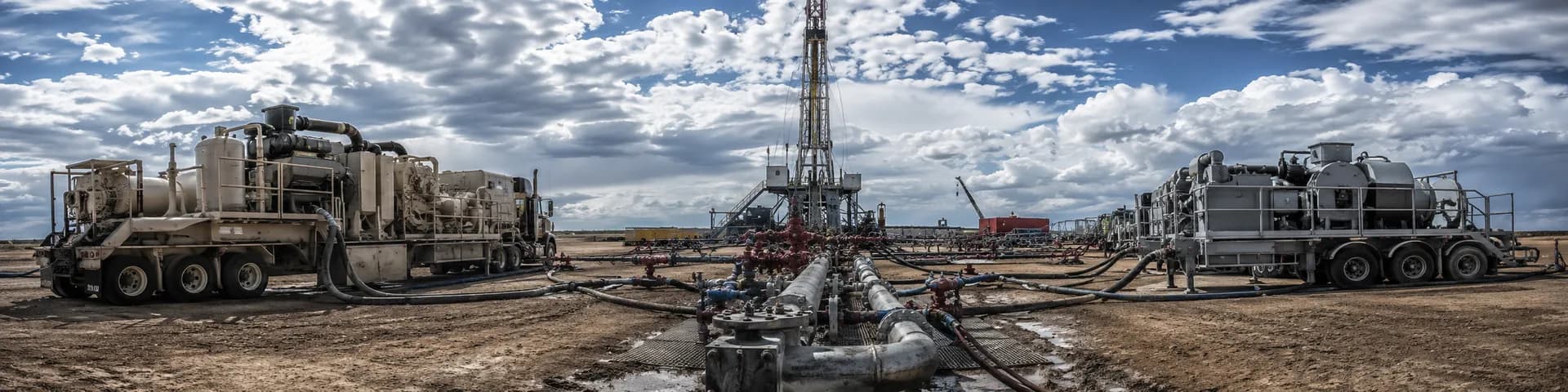 Cementing and pumping equipment on site